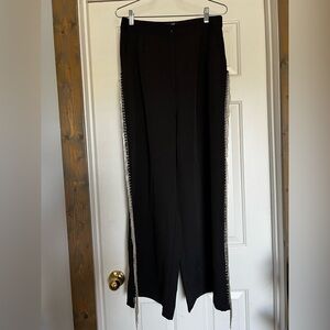 Nasty Gal Black Pants with Silver Detailing